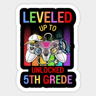 Leveled Up To Unlocked 5th Grade Video Game Back To School Sticker